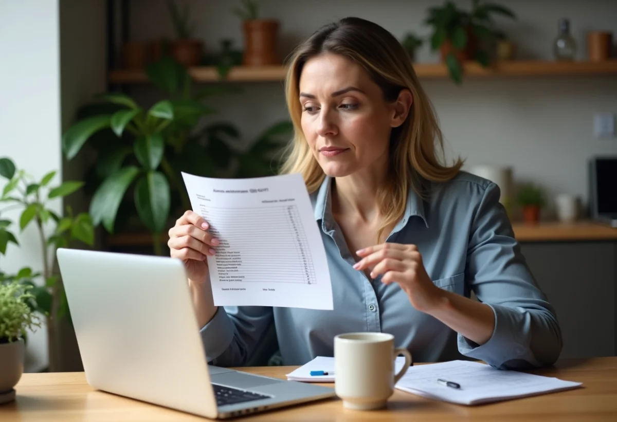 Femme analysant un rapport de test alanine aminotransferase